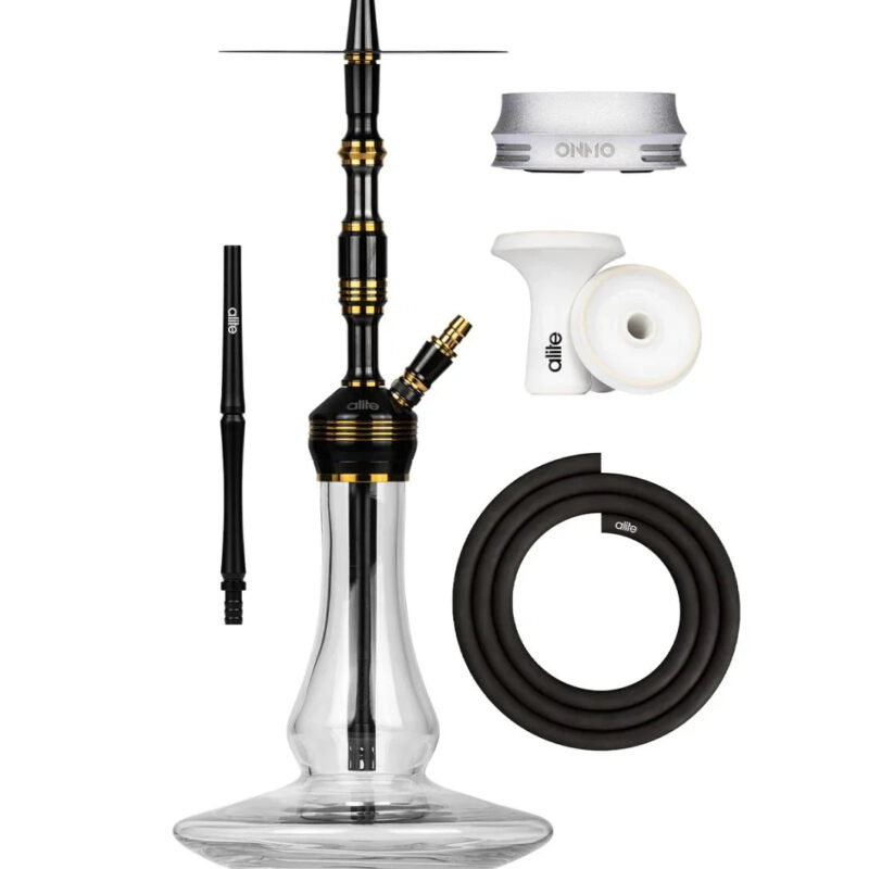 Elite Bash Lounge Hookah - Black/Gold