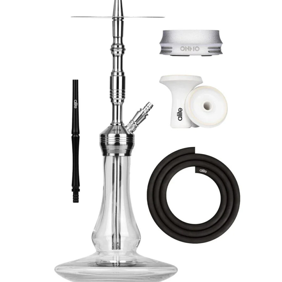 Elite Bash Lounge Hookah - Silver