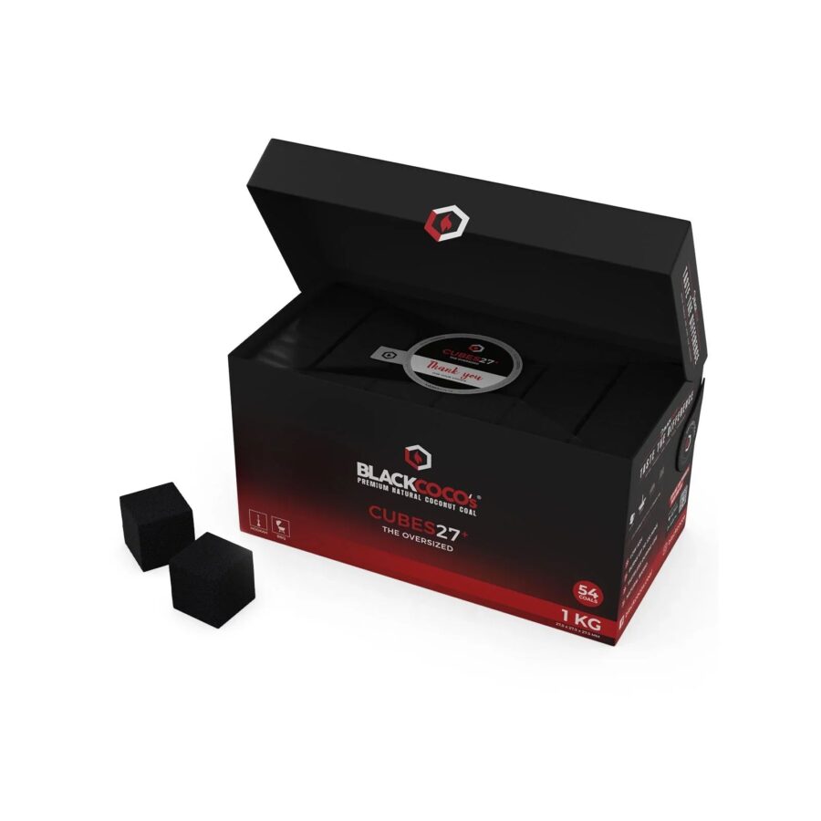 Black Cocos Shisha Charcoal 1kg 27mm