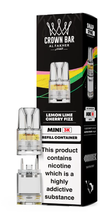 Al Fakher Mini 3k Refill Pods 20mg Flavour - Lemon Lime Cherry Fizz