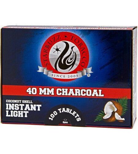 Starbuzz Premium Coconut Instant Light Charcoal 40mm 100pcs