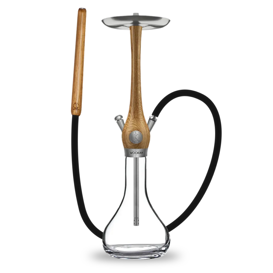 Wookah Oak Smooth Clear Hookah