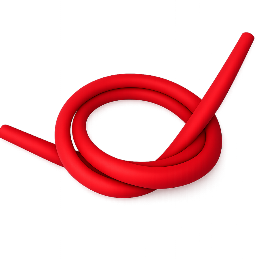 Soft Touch Silicone Shisha Hose Red