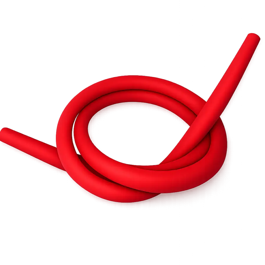 Soft Touch Silicone Shisha Hose Red