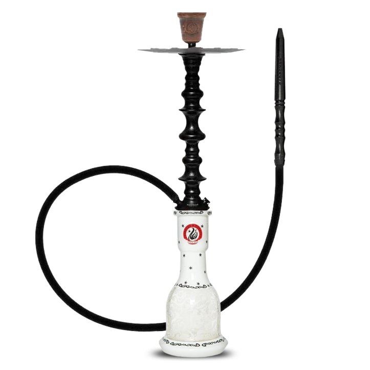 Starbuzz Wood Line Challenger Shisha - Black with White Base