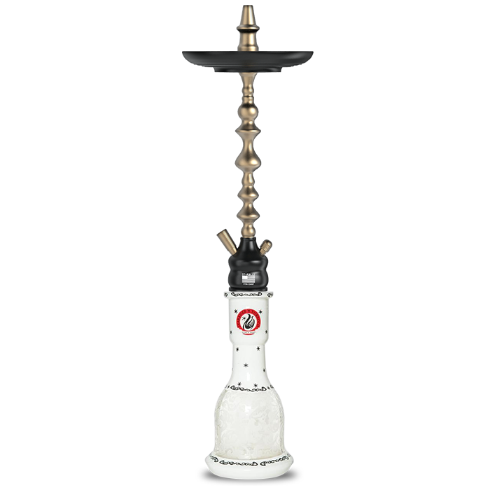 Starbuzz Challenger XS Shisha (Stem & Vase) - Black/Gold & White
