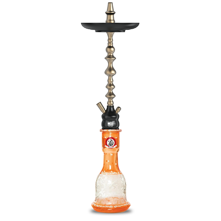 Starbuzz Challenger XS Shisha (Stem & Vase) - Black/Gold & Orange