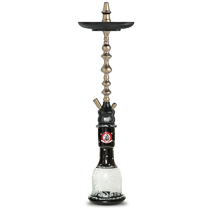 Starbuzz Challenger XS Shisha (Stem & Vase) - Black/Gold & Black
