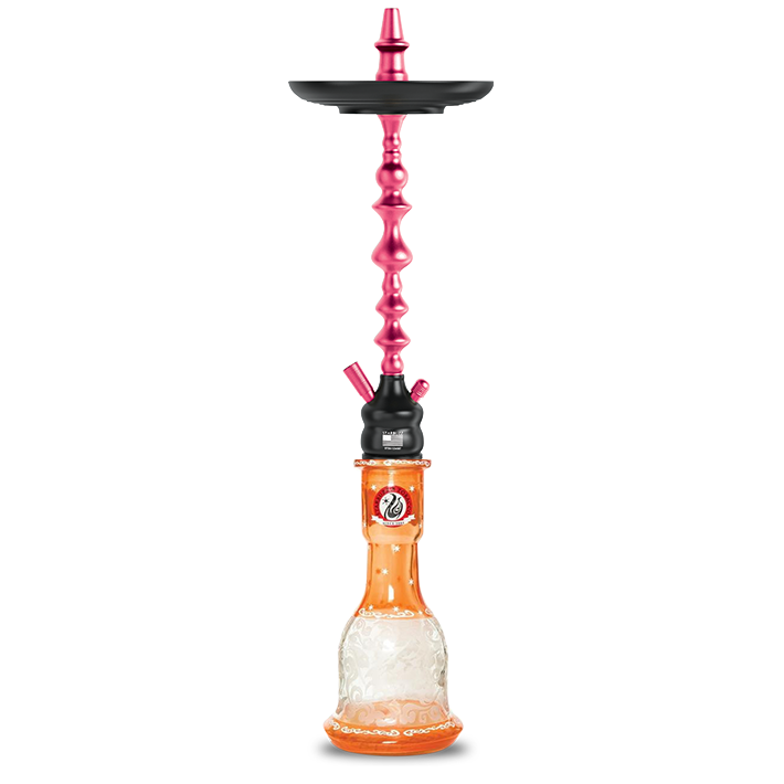 Starbuzz Challenger XS Shisha (Stem & Vase) - Black/Pink & Orange
