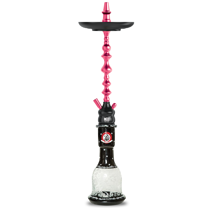 Starbuzz Challenger XS Shisha (Stem & Vase) - Black/Pink & Black